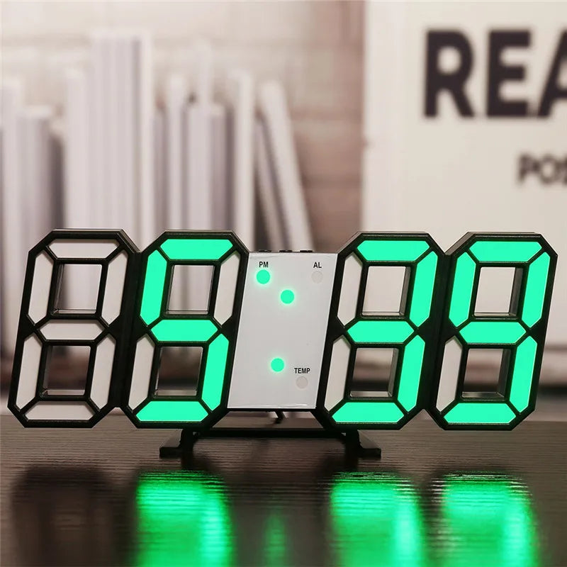 Digital LED Temperature Humidity Monitor LED Table Alarm Clock